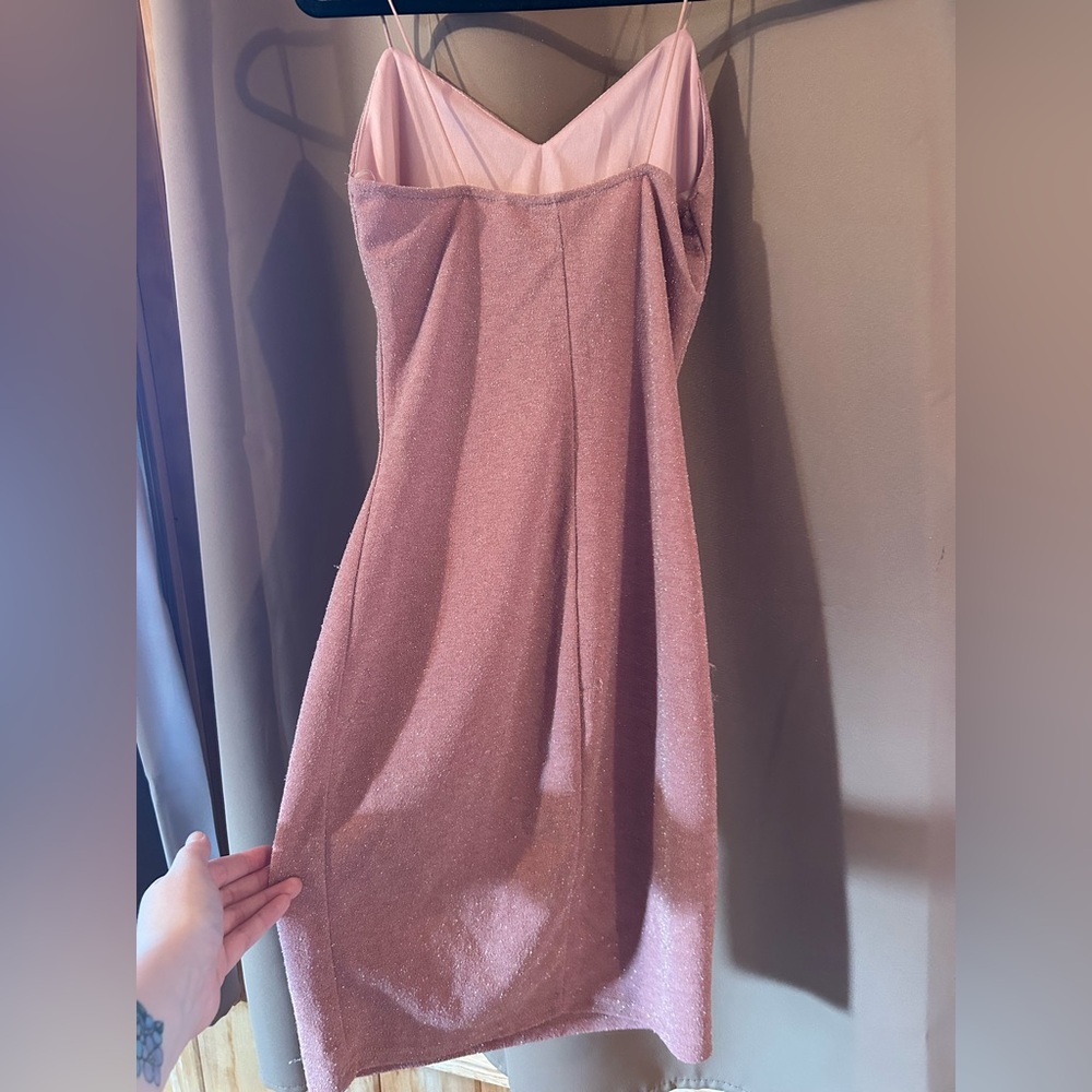Elegant Pink Strapless Dress